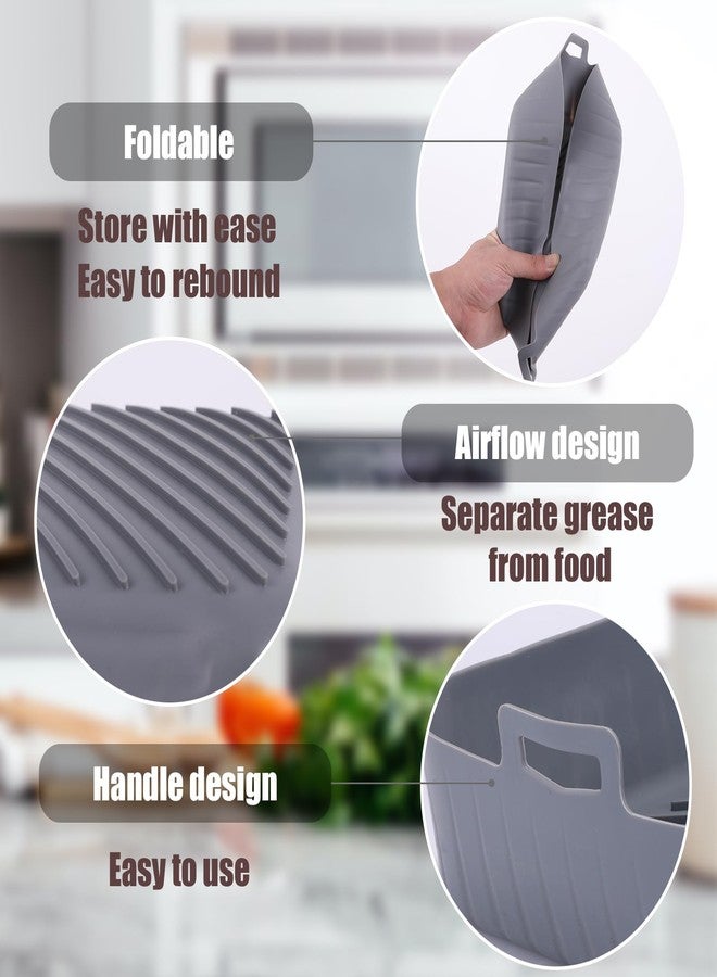 Golden Associate Silicone Liners Square for Air Fryer, 4 Pcs Non-stick Food-grade Reusable Basket Silicone Pot Baking Tray Airfryer Accessories, Top Size 9 inches, Bottom Size 8 inches - Image 5
